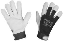 Рукавички робочі Neo Tools, козяча шкіра, фіксація зап’ястя, р.8, чорно-білий (97-655-8) від виробника Neo Tools