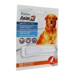 Краплі AnimAll VetLine Spot-On від бліх і кліщів для собак вагою 20-30 кг