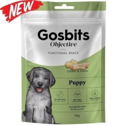 Ласощі для собак Gosbits Objective Puppy 150 г з куркою (GB000491150) від виробника Gosbi