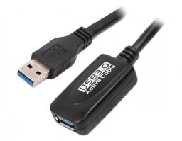 Кабель Viewcon VE057 USB3.0(AM)-USB3.0(AF), 5м, чорний, блістер