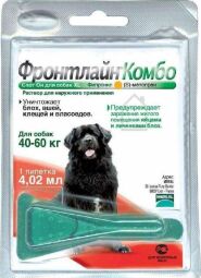 Раствор Merial Спот-Вин Фронтлайн Комбо для собак весом 40-60 кг (XL) от блох и клещей (3661103027591) от производителя Merial