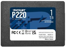 Накопичувач SSD 1TB Patriot P220 2.5" SATAIII TLC (P220S1TB25) від виробника Patriot