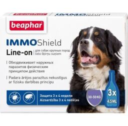 Капли от блох и клещей Beaphar IMMO Shield для собак от 30 кг 3 пипетки от производителя Beaphar