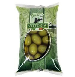Оливки зелені VITTORIA Verdi Dolci (Сицилія) пакет, 500г нетто, 850г брутто