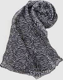 Шарф жіночий AGER, з принтом, колір сіро-чорний, 244R011-1