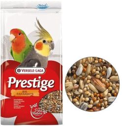 Корм для середніх папуг Versele-Laga Prestige Big Parakeets 1 кг зернова суміш, горіхи (218808) від виробника Versele-Laga