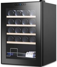 Холодильник Philco для вина,  63.8х34х45, холод.відд.-53л, зон - 1, бут-20, диспл, підсвітка, чорний