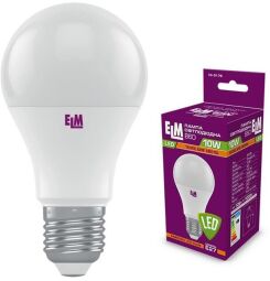 Светодиодная лампа стандартная ELM 10W E27 3000K (18-0176) от производителя ELM