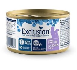 Exclusion Cat Giant Sterilized Chicken консерва для стерилізованих котів великих порід із куркою 85 г (8011259004079) від виробника Exclusion