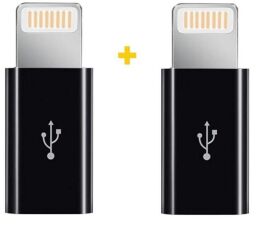 Адаптер XoKo AC-030 micro USB - Lightning (F/M), 2шт., Black (XK-AC030-BK2) від виробника XOKO