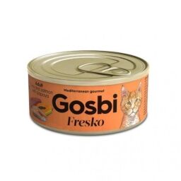 Вологий корм для котів Gosbi Fresko Cat Adult Tuna Salmon & Papaya 70 г з тунцем і лососем (GB0200270) від виробника Gosbi