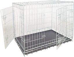 Металева клітка для собак Croci 64*48*54 см (оцинковка) 2 двері (C2D00050) від виробника Croci