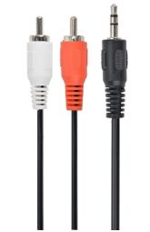 Аудіо-кабель Cablexpert 3.5 мм - 2хRCA (M/M), 2.5 м, Black (CCA-458-2.5M)