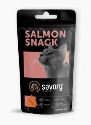Ласощі для заохочення котів Savory Snack Salmon, подушечки з лососем, 60 г (31454) від виробника Savory