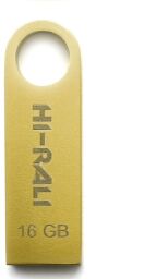 Флеш-накопичувач USB 16GB Hi-Rali Shuttle Series Gold (HI-16GBSHGD) від виробника Hi-Rali