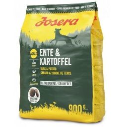 Корм Josera Ente & Kartoffel сухой с уткой и картофелем для взрослых собак 0.9 кг (4032254745303) от производителя Josera