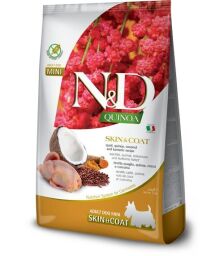 Сухий корм Farmina N&D GF Quinoa Skin & Coat QUAIL ADULT MINI для дорослих собак дрібних порід