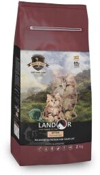 LANDOR Повнораціонний сухий корм для кошенят Качка з рисом 2 кг (8433022859585) від виробника LANDOR