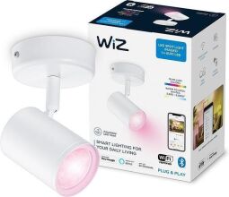 Светильник точечный накладной умный WiZ IMAGEO Spots, 1х5W 2200-6500K RGB белый (929002658701) от производителя WiZ