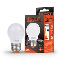 Светодиодная лампа Tecro 4W E27 4000K (TL-G45-4W-4K-E27) от производителя Tecro