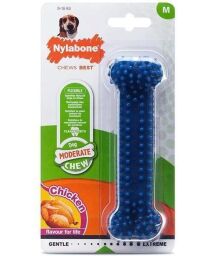 Жевательная игрушка-кость для собаки Nylabone Moderate Chew Dental Bone 14,6x4,4x3,2 см вкус курицы (81280) от производителя Nylabone