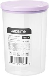 Контейнер для сипучих Ardesto Fresh 3 в 1, 3 х 0,75 л, ліловий, пластик (AR1375LP) від виробника Ardesto