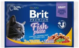 Набір вологого корму Brit Premium "Рибна тарілка" у соусі 4 шт. (8595602506248) від виробника Brit Premium