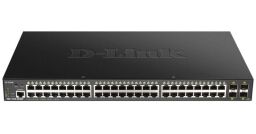 Коммутатор D-Link DGS-1250-52XMP 48xGE PoE, 4xSFP+, 370W, Smart от производителя D-Link