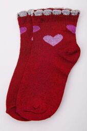 Бавовняні дитячі шкарпетки AGER, бордового кольору, 167R601-1