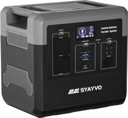 Портативна електростанція 2Е Syayvo 2400 Вт, 2560 Вт/год, WiFi/BT, паралельне підключення, швидка зарядка