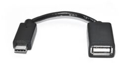 Кабель REAL-EL USB Type-C - USB V 2.0 (M/F), 0.1 м, чорний (EL123500030) від виробника Real-El