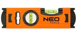 Рівень Neo Tools алюмінієвий, 20см, 2 капсули