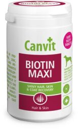 Вітаміни Canvit Biotin Maxi for dogs для здоров'я шкіри та вовни у великих собак 230 гр