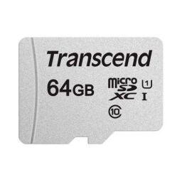 Карта памяти Transcend microSD 64GB C10 UHS-I R100/W20MB/s + SD (TS64GUSD300S-A) от производителя Transcend