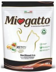 Корм Morando Miogatto Sterilizzati сухой с курицей для стерилизованных кошек 0.4 кг (8007520086059) от производителя Morando