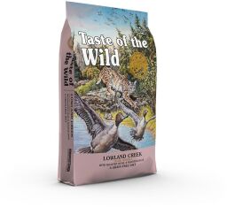 Корм Taste of the Wild Lowland Creek Feline Formula сухий з качкою та смаженою перепілкою для котів усіх вікових груп 6.6 кг (0074198614431) від виробника Taste of the Wild