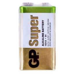 Батарейки GP SUPER ALKALINE, 9V 1604AEB - 5S1, 6LF22 1 шт.