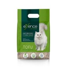 Наполнитель туалета для кошек Essence натуральный с ароматом зеленого чая, размер гранул 1,5 мм, 6 л (тофу). от производителя Essence