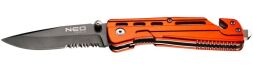 Нож складной Neo Tools, 200мм, лезвие 85мм, фиксатор, рукоятка из анодированного алюминия, чехол (63-026) от производителя Neo Tools