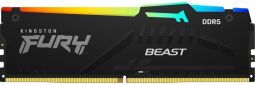 Память ПК Kingston DDR5 16GB KIT (8GBx2) 5200 FURY Beast RGB (KF552C40BBAK2-16) от производителя Kingston