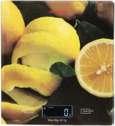 Весы Ardesto кухонные LEMON, 5кг, 2хААА в комплекте, стекло, разноцветный (SCK-893LEMON) от производителя Ardesto