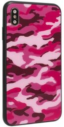 Glass with print TPU Case — iPhone Xs MAX — Khaki Pink