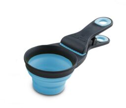 Мірний стакан для корму Dexas Collapsible KlipScoop складаний на кліпсі 120 мл, блакитний (0084297309299) від виробника Dexas