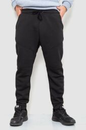 Спорт чоловічі штани на флісі AGER, колір чорний, 241R002