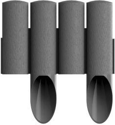 Газонное ограждение Cellfast 4 STANDARD, 10 секций по 235 мм, 2.3м, серый (34-044) от производителя Cellfast