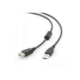 Кабель Cablexpert подовжувач USB - USB V 2.0 (M/F), 4.5 м, Феритовий фільтр, чорний (CCF-USB2-AMAF-15)