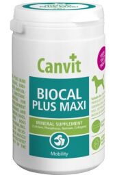 Вітаміни Canvit Biocal Plus Maxi для здоров'я суглобів, зубів та кісток у собак великих порід 230 гр (8595602531462) від виробника Canvit