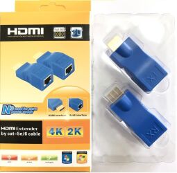 Подовжувач Atcom HDMI - RJ-45 (M/F), до 30 м, Blue (14369) від виробника Atcom