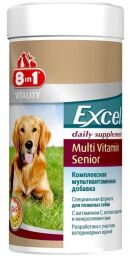 Вітаміни 8in1 Excel Multi Vitamin Senior для здоров'я старіючих собак 70 табл (4048422108696) від виробника 8in1