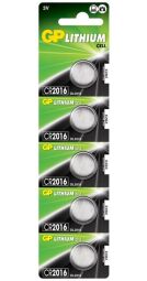 Батарейки GP Дискові Літієві Lithium Button Cell 3.0V CR2016-8U5 5 шт.
